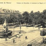 09.BRUXELLES, boulevard du Régent - porte de Namur, fontaine de Brouckère - DEXIA